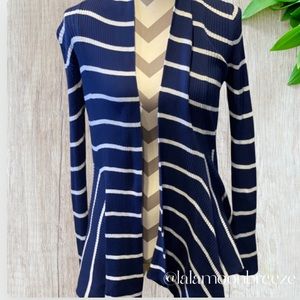 Gorgeous blue and white sweater!